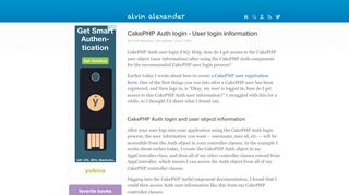 
                            3. CakePHP Auth login - User login information ...
