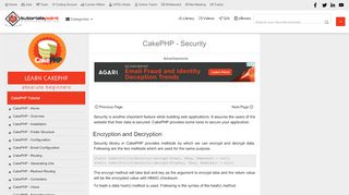 
                            5. CakePHP - Security - tutorialspoint.com