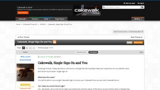 
                            6. Cakewalk, Single Sign On and You | Cakewalk Forums