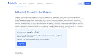 
                            8. Cal Grant A & B Competitive Grant Program - Raise