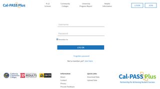 
                            2. Cal-PASS Plus - Login