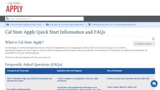 
                            10. Cal State Apply Quick Start Information and FAQs - Liaison