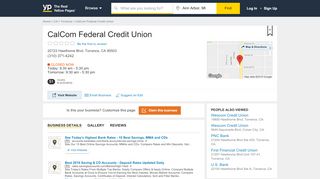 
                            8. CalCom Federal Credit Union 20723 Hawthorne Blvd, Torrance, CA ...