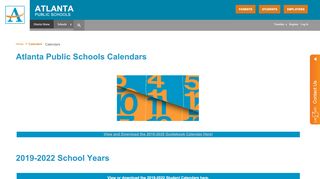 
                            3. Calendars / APS Calendars - Atlanta Public Schools