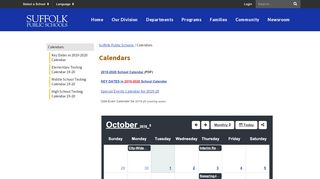 
                            5. Calendars - Suffolk Public Schools