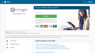 
                            8. California Bank & Trust (CB & Trust): Login, Bill …