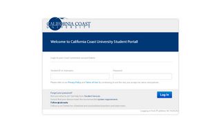 
                            5. California Coast University Student Portal | Login