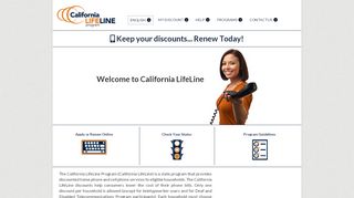 
                            2. California LifeLine: Home Page