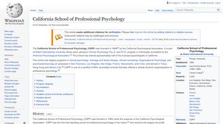 
                            9. California School of Professional Psychology - Wikipedia