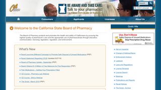 
                            7. California State Board of Pharmacy