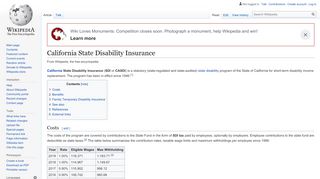 
                            8. California State Disability Insurance - Wikipedia
