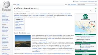 
                            7. California State Route 247 - Wikipedia