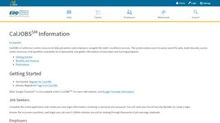 
                            7. CalJOBS - EDD - State of California