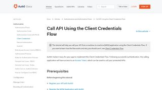 
                            4. Call API Using the Client Credentials Flow - Auth0