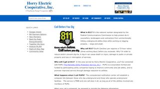 
                            5. Call Before You Dig - Horry Electric Cooperative