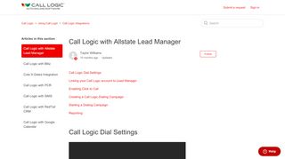 
                            8. Call Logic with Allstate Lead Manager – Call Logic