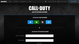 
                            8. Call of Duty - Log in