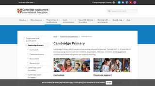 
                            6. Cambridge Primary For Learners aged 5 To 11 Years