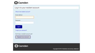 
                            7. Camden Account login - Camden Council