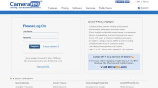 
                            8. CameraFTP Login - Logon to view your cameras