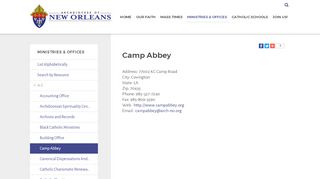 
                            9. Camp Abbey - Archdiocese of New Orleans - New Orleans, LA