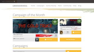 
                            7. Campaigns - Obsidian Portal - Campaign websites for ...