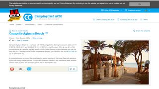 
                            4. Campsite Aginara Beach in Glífa - CampingCard ACSI