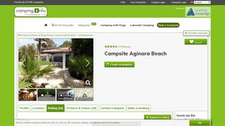 
                            1. Campsite Aginara Beach - Rating - Camping Guide