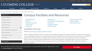 
                            6. Campus Facilities and Resources - Student Life | Lycoming College