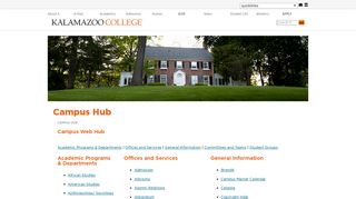 
                            7. Campus Hub: Campus Web Hub. Kalamazoo College