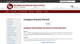 
                            3. Campus Parent Portal - Cheyenne Mountain High School