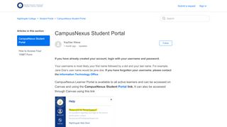 
                            1. CampusNexus Student Portal – Nightingale College