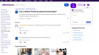 
                            6. Can a Nether Portal be placed horizontally? | Yahoo Answers