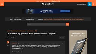 
                            7. Can I access my @att.blackberry.net email on a …