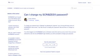 
                            7. Can I change my SCRIBZEE® password? – SCRIBZEE