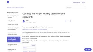 
                            3. Can I log into Pinger with my username and password ...