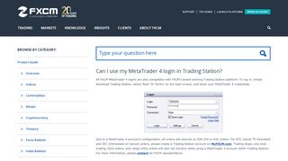 
                            2. Can I use my MetaTrader 4 login in Trading Station? - FXCM ...