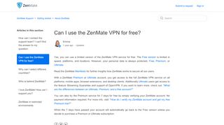 
                            8. Can I use the ZenMate VPN for free? – ZenMate Support