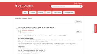 
                            6. can not login with authentication type=User Name – Support Topics