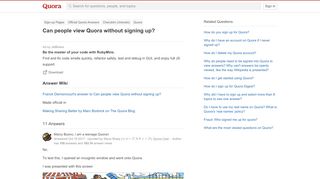 
                            2. Can people view Quora without signing up? - Quora
