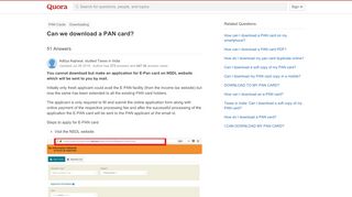 
                            9. Can we download a PAN card? - Quora