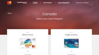 
                            7. Canada | Cash Passport | Travel Money Card | Mastercard