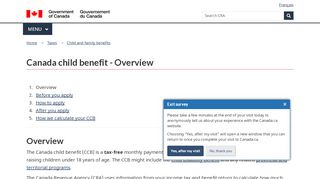 
                            3. Canada child benefit - Overview - Canada.ca