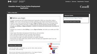 
                            4. Canadian Armed Forces Online Employment Application