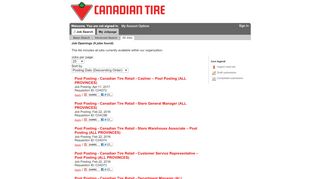 
                            8. Canadian Tire : Career Opportunities - Taleo