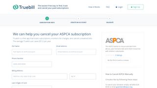 
                            7. Cancel ASPCA - Truebill