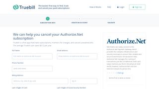 
                            6. Cancel Authorize.Net - Truebill