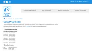 
                            7. Cancel your Policy - Adrian Flux Customers