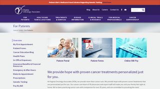 
                            1. Cancer Patient Information - Virginia Oncology