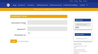 
                            2. Candidate Login - Chartwell Staffing Solutions